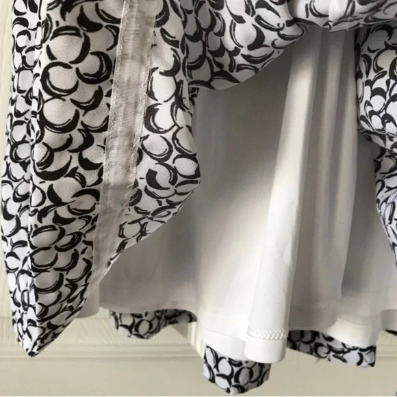 White House Black Market Black and White Halter Midi Sundress - Picture 2 of 12